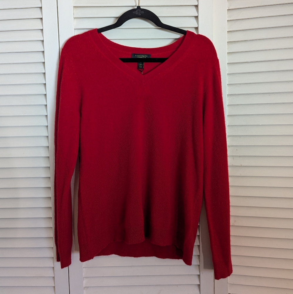NWT Charter Club Red Cashmere Sweater